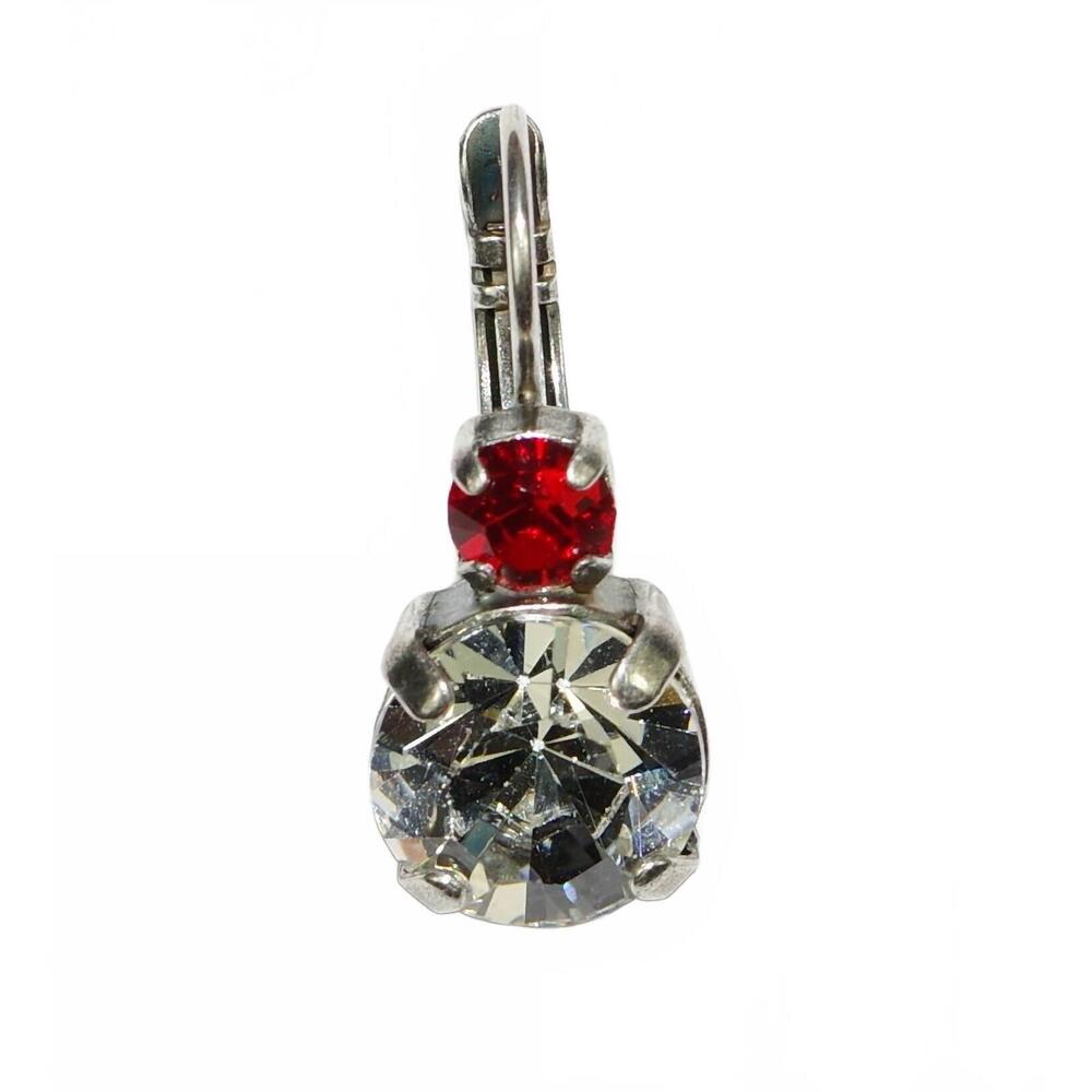 NEW MARIANA women's audrey earrings in clear/red